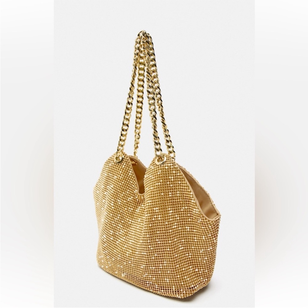 Zara NWT Rhinestone Mini Tote - Picture 3 of 9
